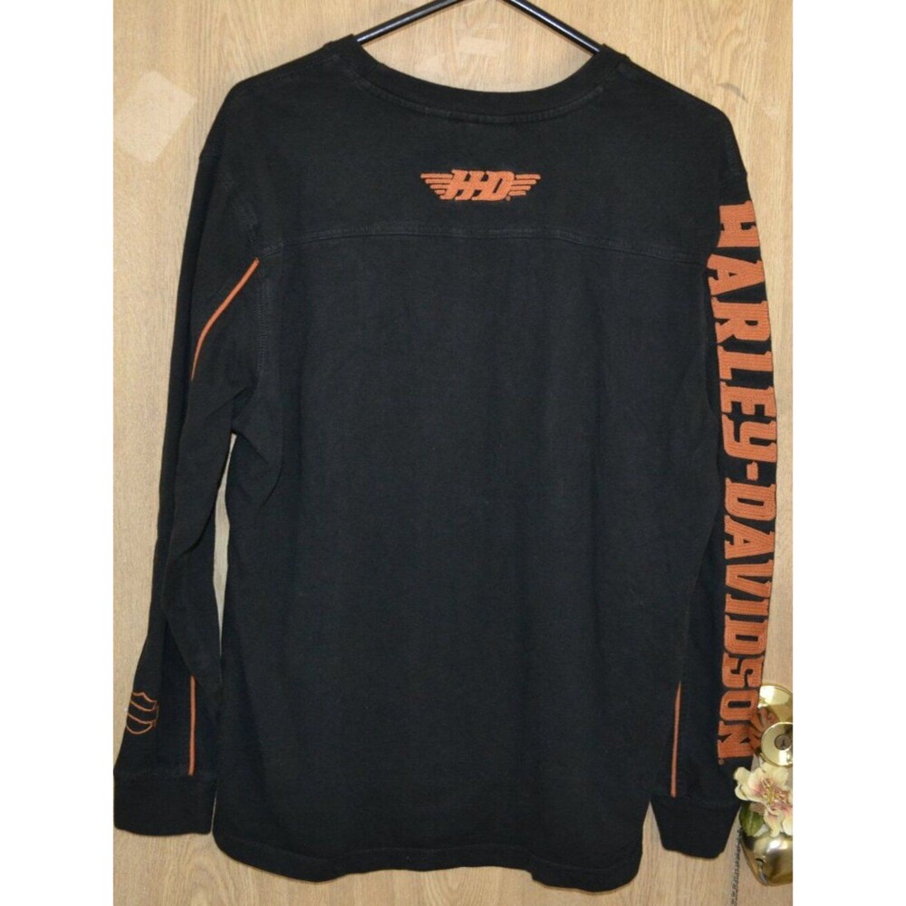 Harley Davidson Black Long Sleeve Cotton Shirt